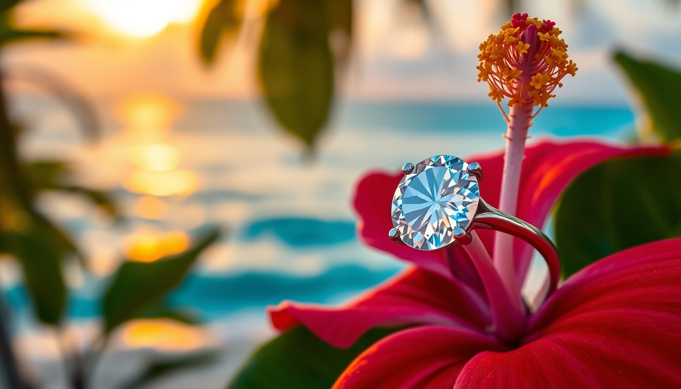 ハワイでのロマンチックなプロポーズと婚約指輪