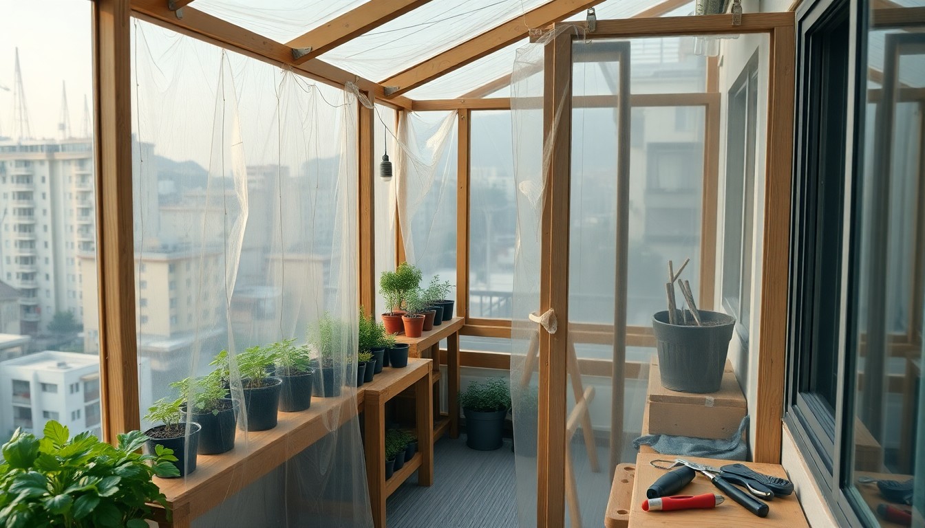 布川敏和の自宅ベランダに手作り温室が登場