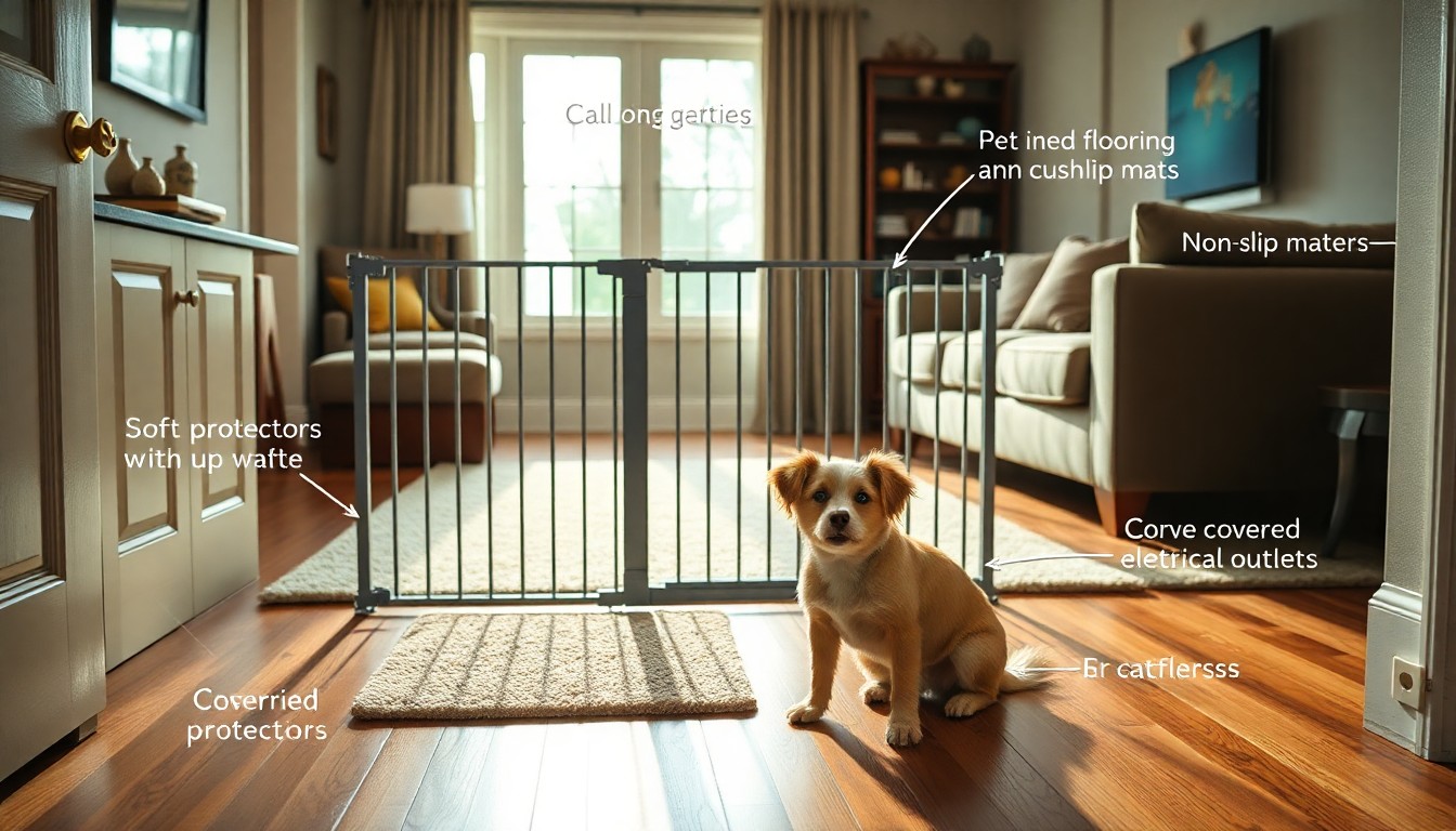 愛犬チャイのための安全対策も万全